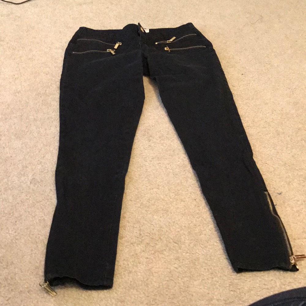MK black stretch jean ankle pants